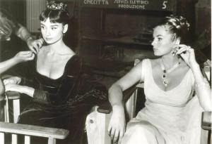 Audrey Hepburn and Anita Ekberg